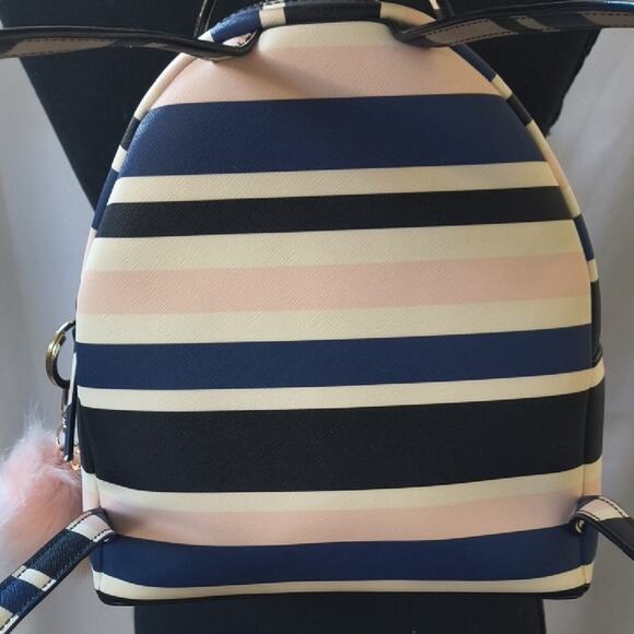 Kate Spade Navy and Pink Striped Backpack